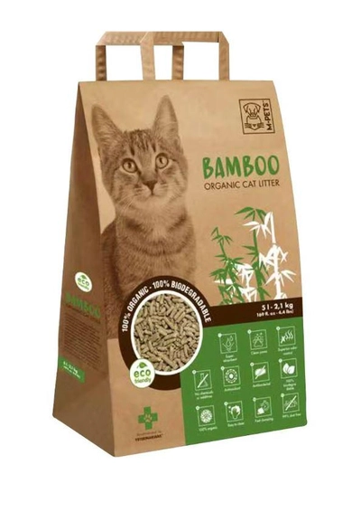 M-PETS Bamboo Organic & Biodegradable Cat Litter 5L-0