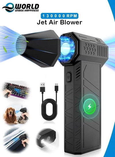 Eworld Professional Electric Air Duster 130000 RPM, Portable Super Jet Fan with 3 Adjustable Speeds-0