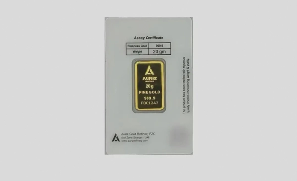 Auriz Minting 20gm 24K Gold Bar - Variable Design