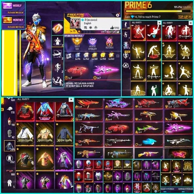 Free Fire Maxed Account with Rare Skins, Lv.7 Weapons & Emotes-0