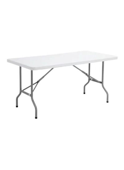 ALMUFARREJ Plastic Rectangle Folding Table White/Grey-1