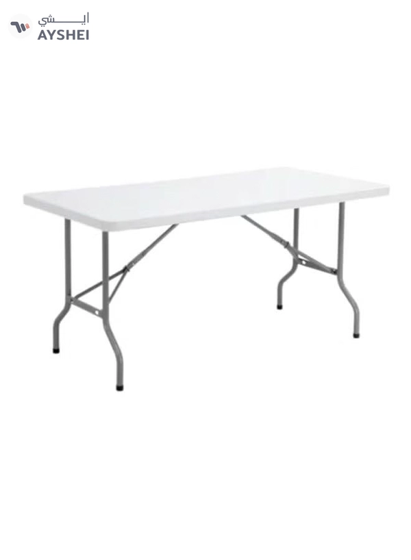 ALMUFARREJ Plastic Rectangle Folding Table White/Grey
