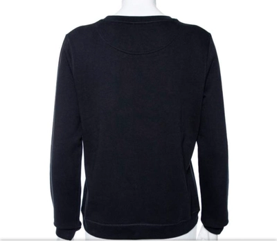 Kenzo Black Eye Embroidered Cotton Sweatshirt -2