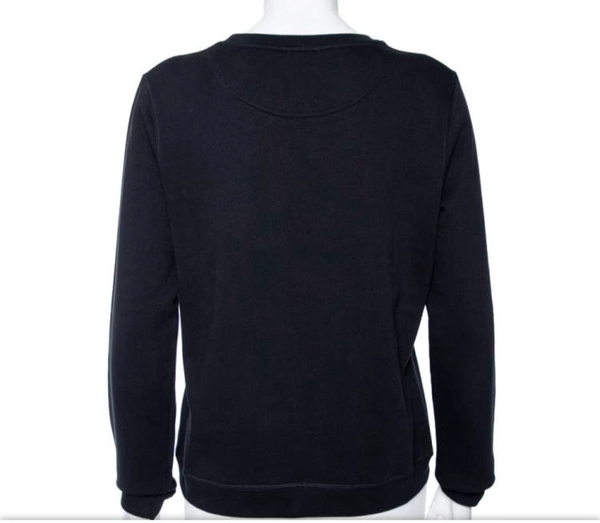 Kenzo Black Eye Embroidered Cotton Sweatshirt 