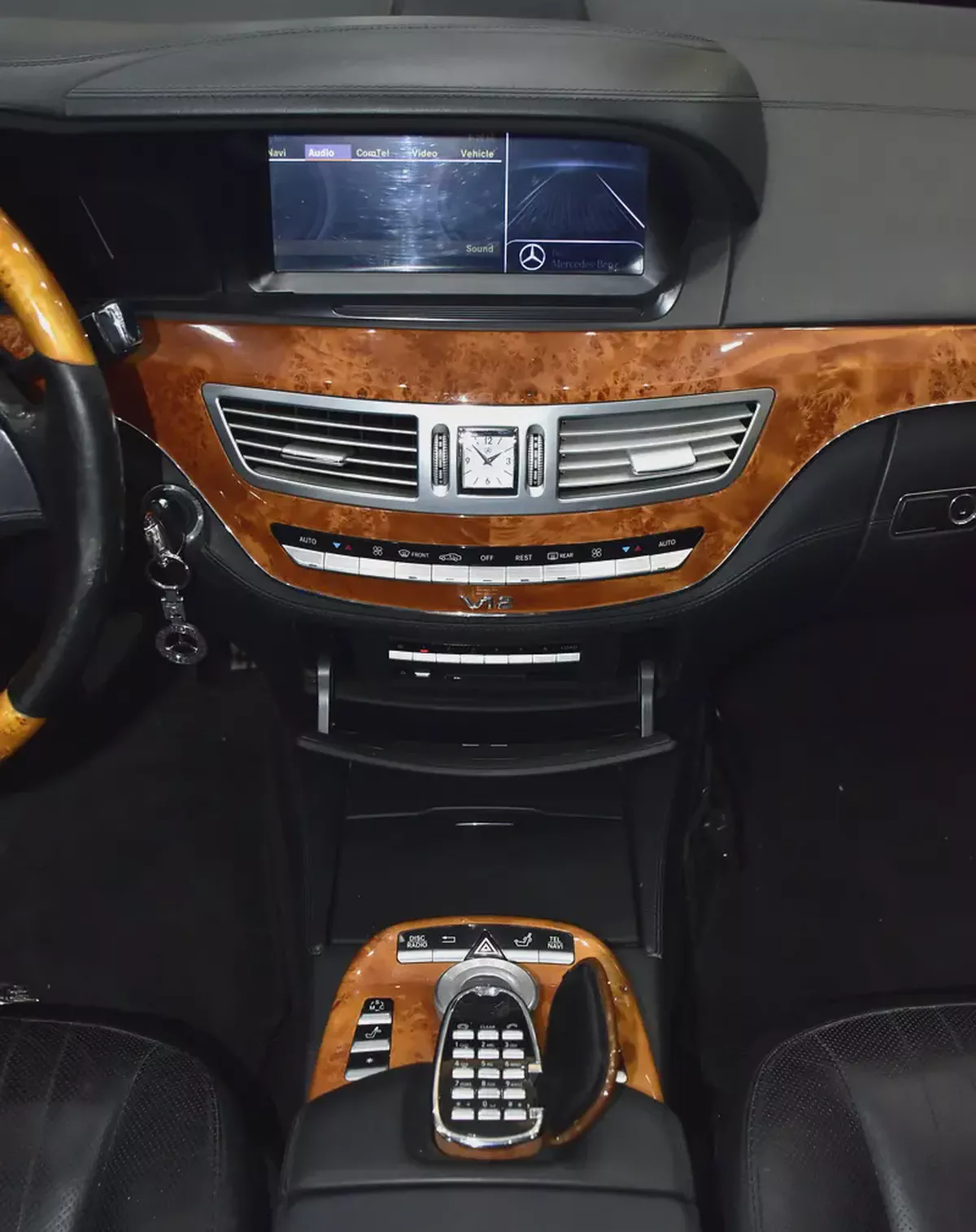 ORIGINAL PAINT ( صبغ وكاله ) Mercedes Benz S600 AMG V12 ( 2008 Model ) in Black Color Japanese Specs-15-15
