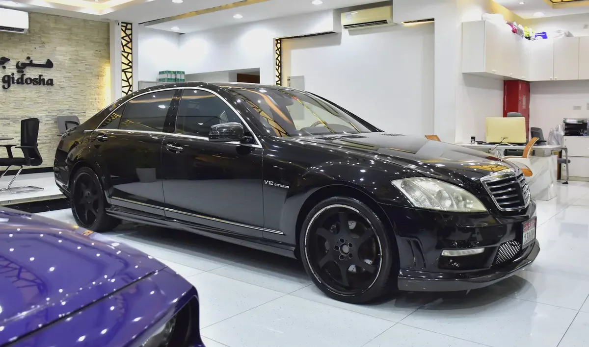 ORIGINAL PAINT ( صبغ وكاله ) Mercedes Benz S600 AMG V12 ( 2008 Model ) in Black Color Japanese Specs-2-2