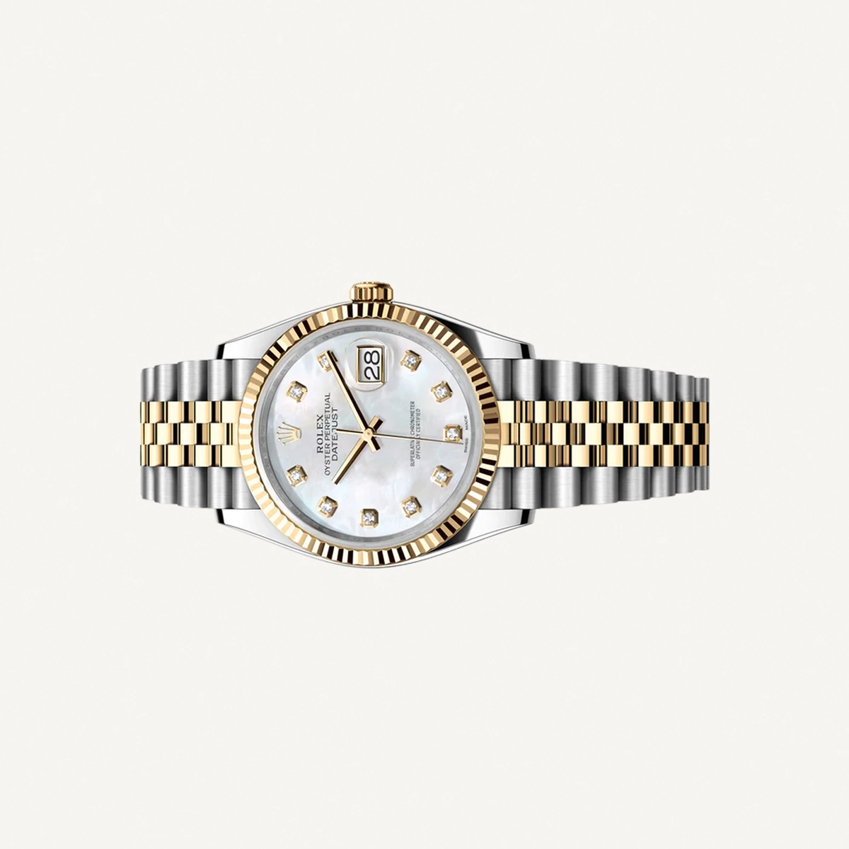 Rolex Datejust 36 | 36mm Mother of Pearl Diamond Dial | Condition: New | Year of production 2025 | Original box | Original papers-0-0