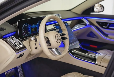 AED 3587 PM | MERCEDES S500 4MATIC 2021 | 1 YEAR WARRANTY  SERVICE CONTRACT | HIGH SPECS-9