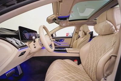 AED 3587 PM | MERCEDES S500 4MATIC 2021 | 1 YEAR WARRANTY  SERVICE CONTRACT | HIGH SPECS-11