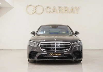 AED 3587 PM | MERCEDES S500 4MATIC 2021 | 1 YEAR WARRANTY  SERVICE CONTRACT | HIGH SPECS-1