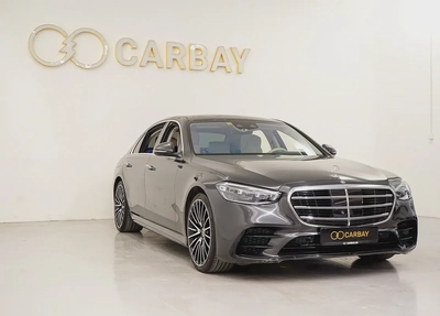 AED 3587 PM | MERCEDES S500 4MATIC 2021 | 1 YEAR WARRANTY  SERVICE CONTRACT | HIGH SPECS-2