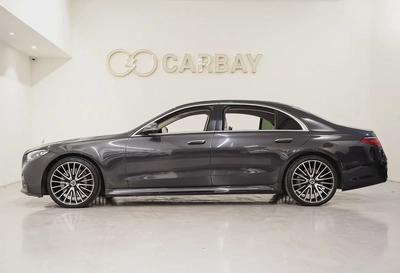 AED 3587 PM | MERCEDES S500 4MATIC 2021 | 1 YEAR WARRANTY  SERVICE CONTRACT | HIGH SPECS-3