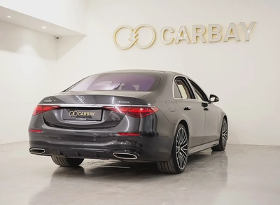 AED 3587 PM | MERCEDES S500 4MATIC 2021 | 1 YEAR WARRANTY  SERVICE CONTRACT | HIGH SPECS-4