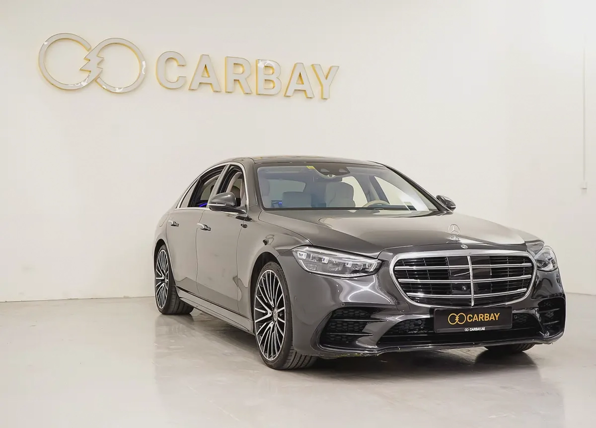 AED 3587 PM | MERCEDES S500 4MATIC 2021 | 1 YEAR WARRANTY  SERVICE CONTRACT | HIGH SPECS-2-2