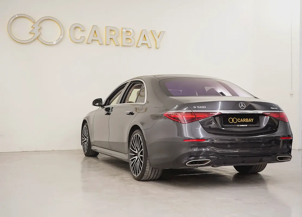 AED 3587 PM | MERCEDES S500 4MATIC 2021 | 1 YEAR WARRANTY  SERVICE CONTRACT | HIGH SPECS-6-6