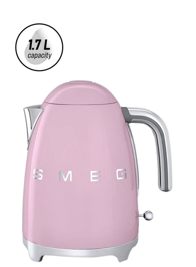 smeg 50's Retro Style Aesthetic Countertop Kettle 1.7 L 2400 W KLF03PKAU Pink/Silver-0