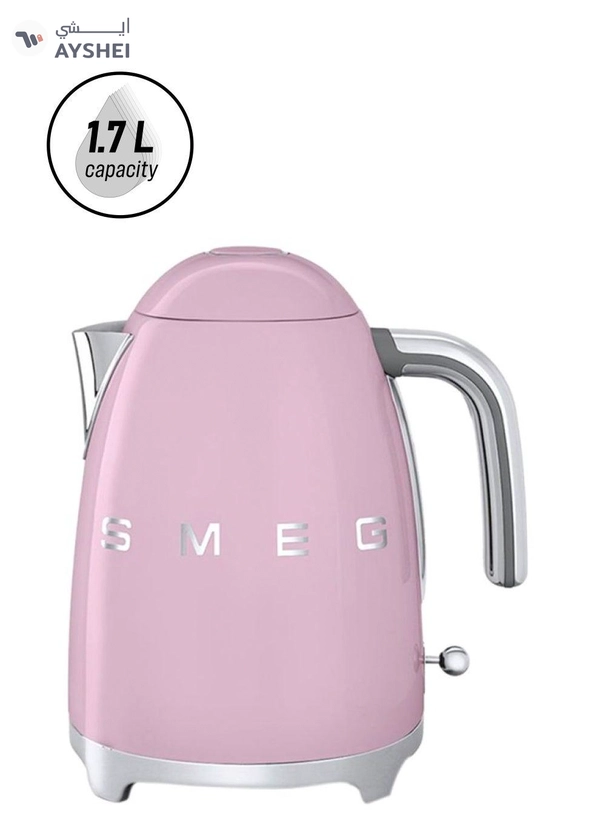smeg 50's Retro Style Aesthetic Countertop Kettle 1.7 L 2400 W KLF03PKAU Pink/Silver