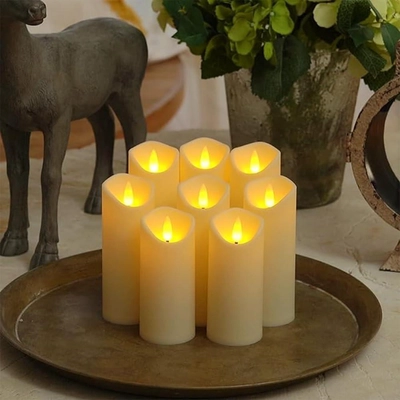 YATAI Flameless Pillar Candles, Battery Operated LED Light Floating Candles-5