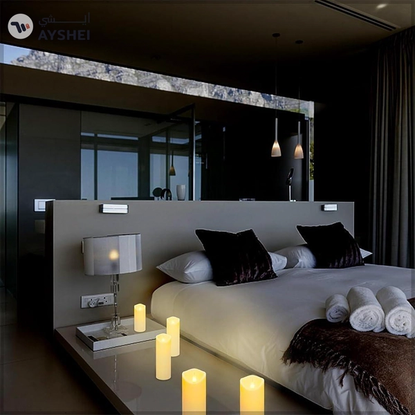 YATAI Flameless Pillar Candles, Battery Operated LED Light Floating Candles