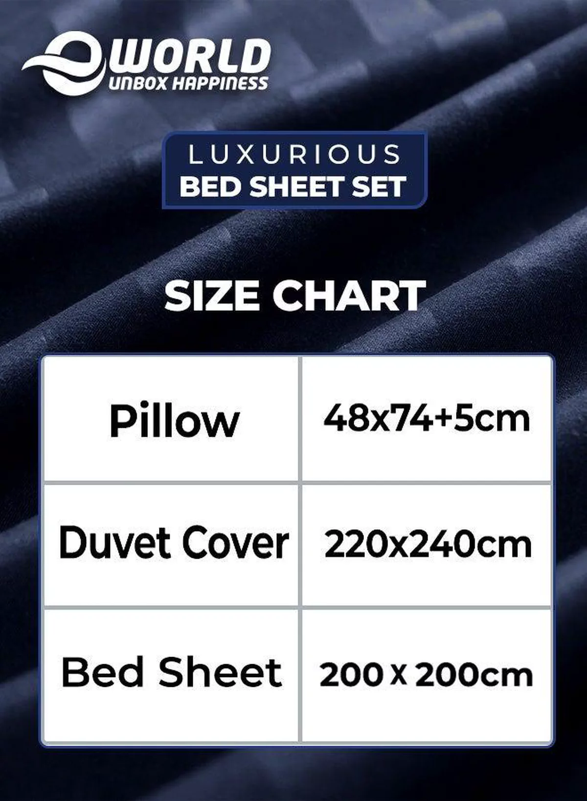 4-Piece Luxury King Size Blue Striped Bedding Set Includes 1 Duvet Cover (220x240cm), 1 Bedsheet (200x200cm), and 2 Pillow Cases (48x74+5cm) for Ultimate Hotel-Inspired Sophistication-1-1