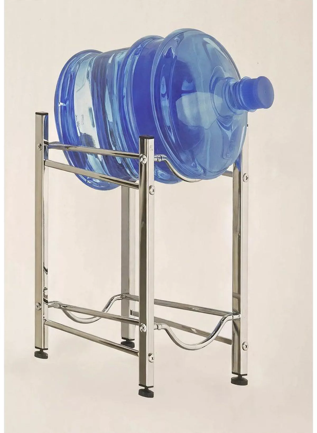 Water Storage Rack 1PCS – Two Tier Bucket and Water Bottle Organizer, Sturdy Metal Floor Stand, Compact Space Saving Design for Home, Kitchen, Office, Pantry, Restaurant and Commercial Storage EU-364363