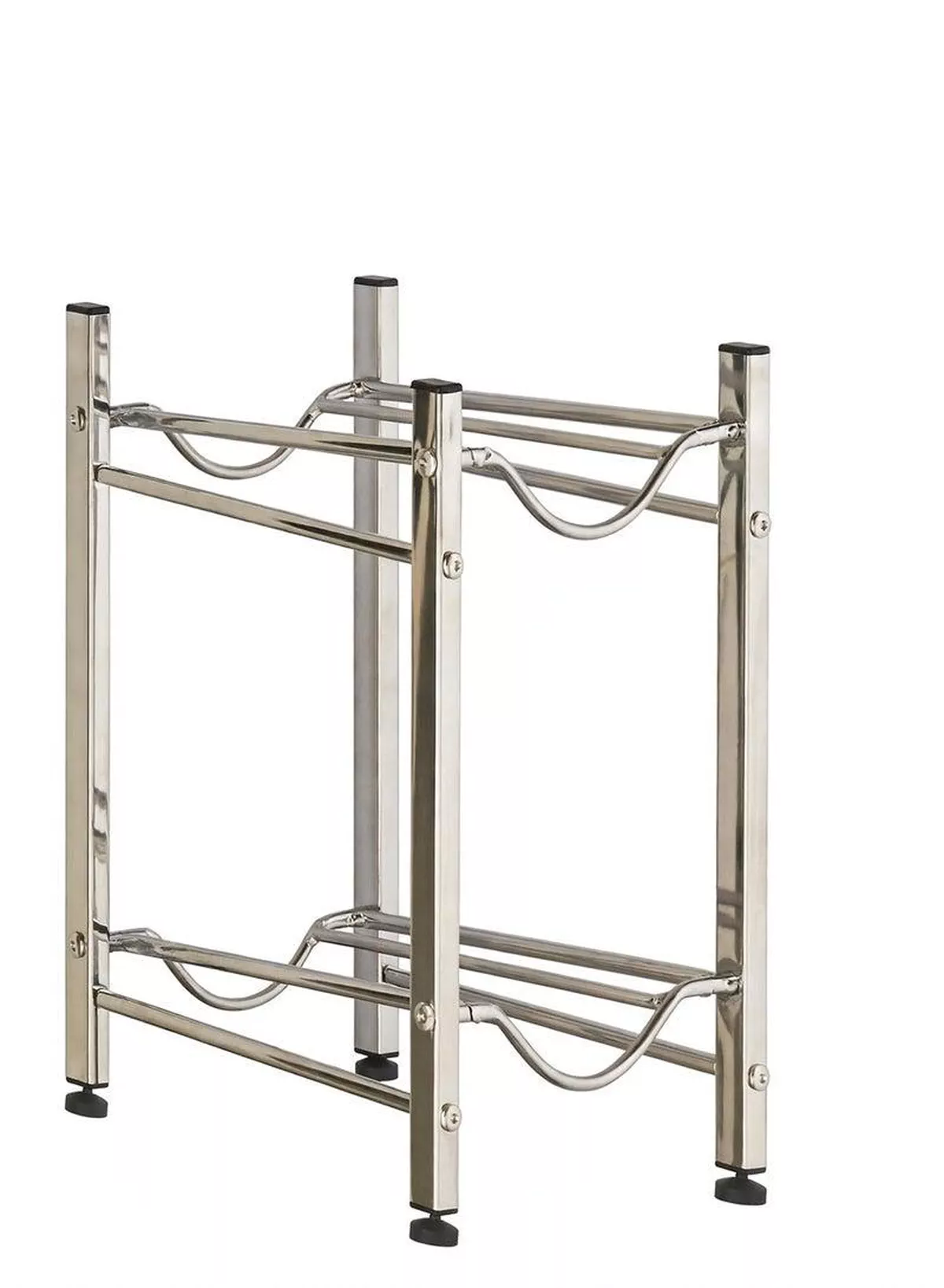 Water Storage Rack 1PCS – Two Tier Bucket and Water Bottle Organizer, Sturdy Metal Floor Stand, Compact Space Saving Design for Home, Kitchen, Office, Pantry, Restaurant and Commercial Storage EU-364363-2-2