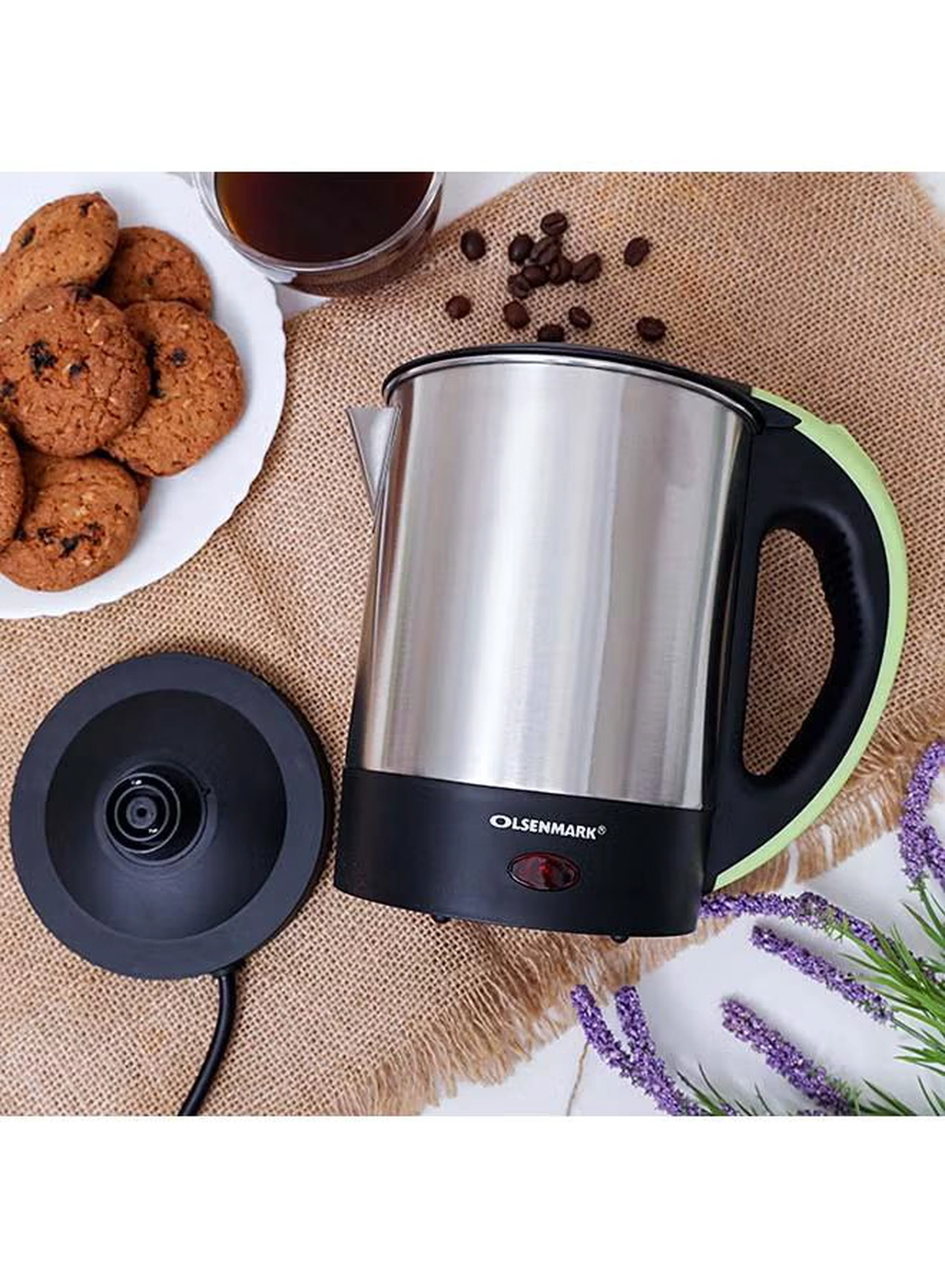 Olsenmark Electric Kettle 1 L 2200 W QS223OM92 Silver/Black-5-5