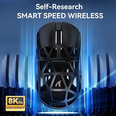 ATTACK SHARK R2 Magnesium Alloy Gaming Mouse, PixArt PAW3950 Sensor, Wireless 8K, 48g Superlight, BT/2.4G/Wired, Adjustable DPI 42000, for Win11/Xbox/PS/Mac-0