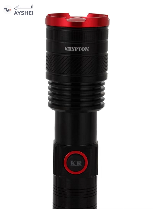 KRYPTON Rechargeable Flashlight, 5hrs Continuous Working