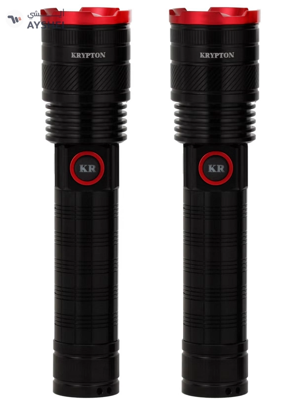 KRYPTON Rechargeable Flashlight, 5hrs Continuous Working