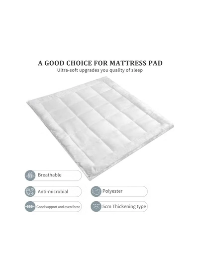 Eworld Double Mattress Topper Extra Soft Cotton and Fluffy Proctor for Bed-2
