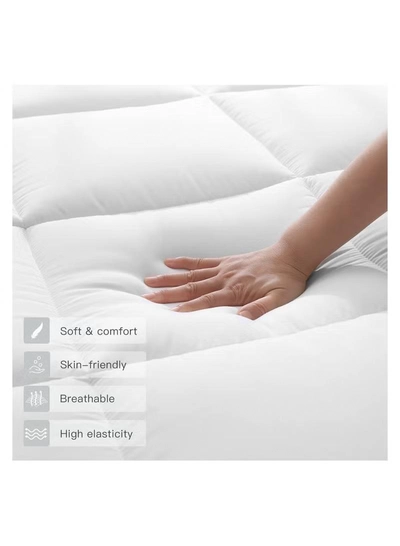 Eworld Double Mattress Topper Extra Soft Cotton and Fluffy Proctor for Bed-3