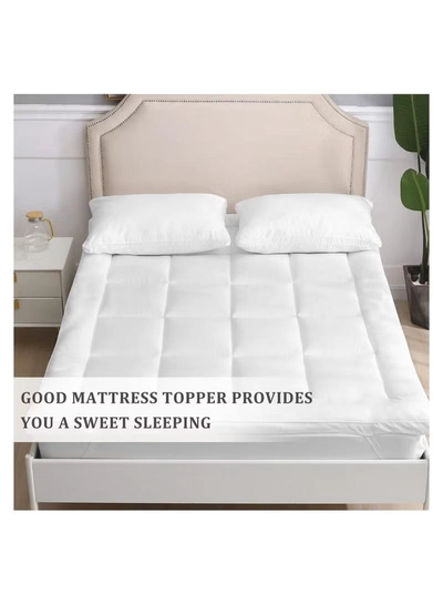 Eworld Double Mattress Topper Extra Soft Cotton and Fluffy Proctor for Bed-4