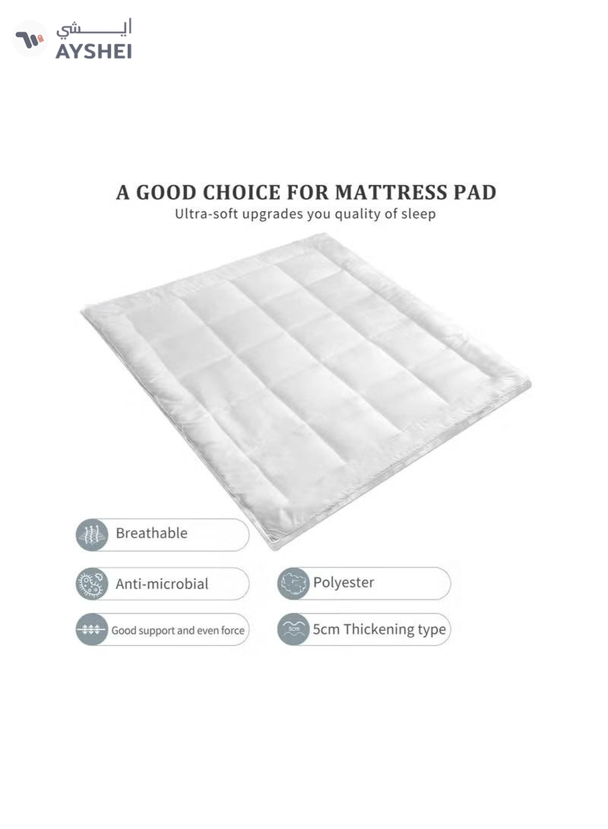 Eworld Double Mattress Topper Extra Soft Cotton and Fluffy Proctor for Bed-2-2