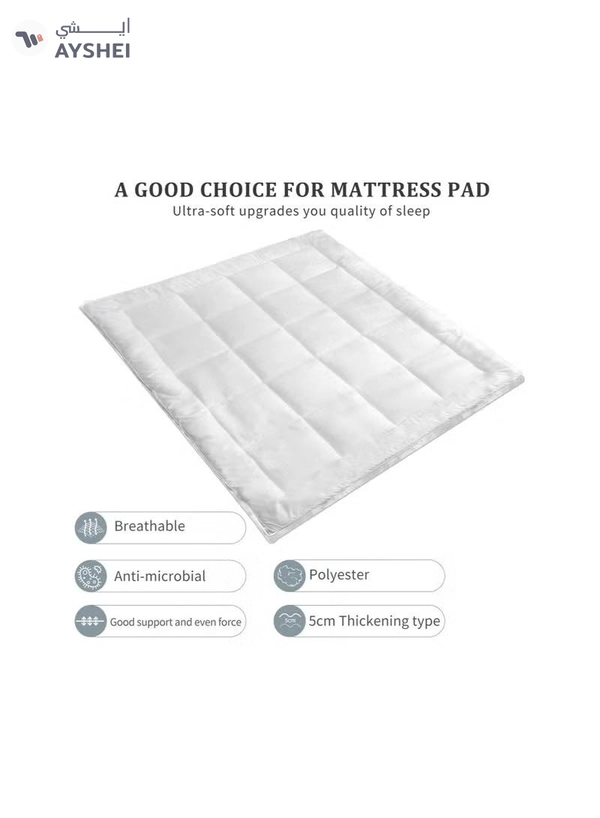 Eworld Double Mattress Topper Extra Soft Cotton and Fluffy Proctor for Bed