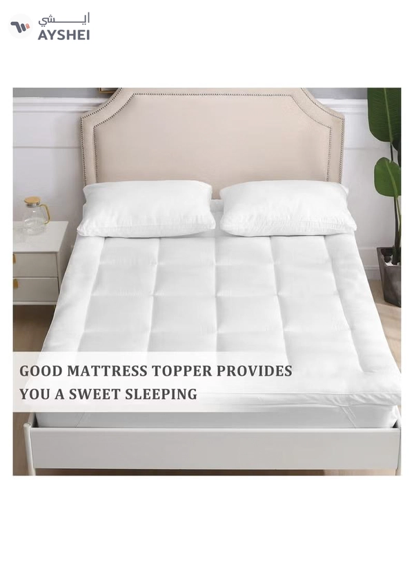 Eworld Double Mattress Topper Extra Soft Cotton and Fluffy Proctor for Bed