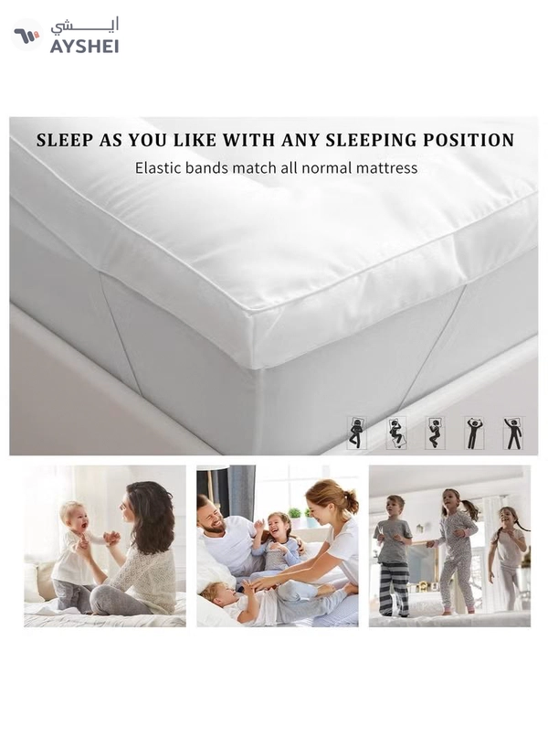 Eworld Double Mattress Topper Extra Soft Cotton and Fluffy Proctor for Bed