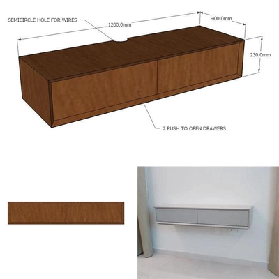 Klaus Wall Mounted TV Unit, 120 cms-0