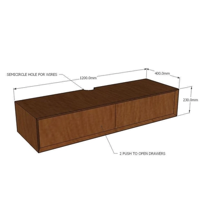 Klaus Wall Mounted TV Unit, 120 cms-2