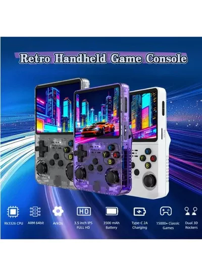 Handheld Game Console with 3500mAh Battery | Portable Retro Gaming Device for Kids & Adults | Rechargeable Mini Game Console | Assorted Color-3