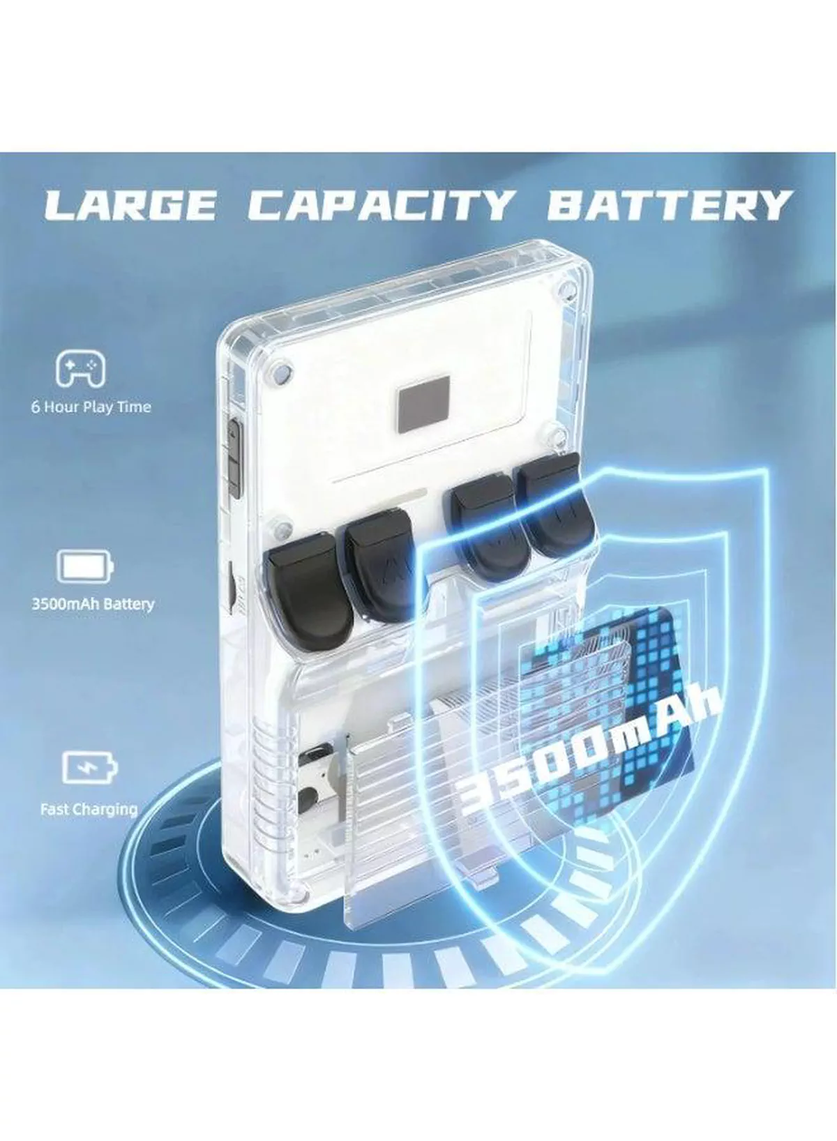 Handheld Game Console with 3500mAh Battery | Portable Retro Gaming Device for Kids & Adults | Rechargeable Mini Game Console | Assorted Color-6-6
