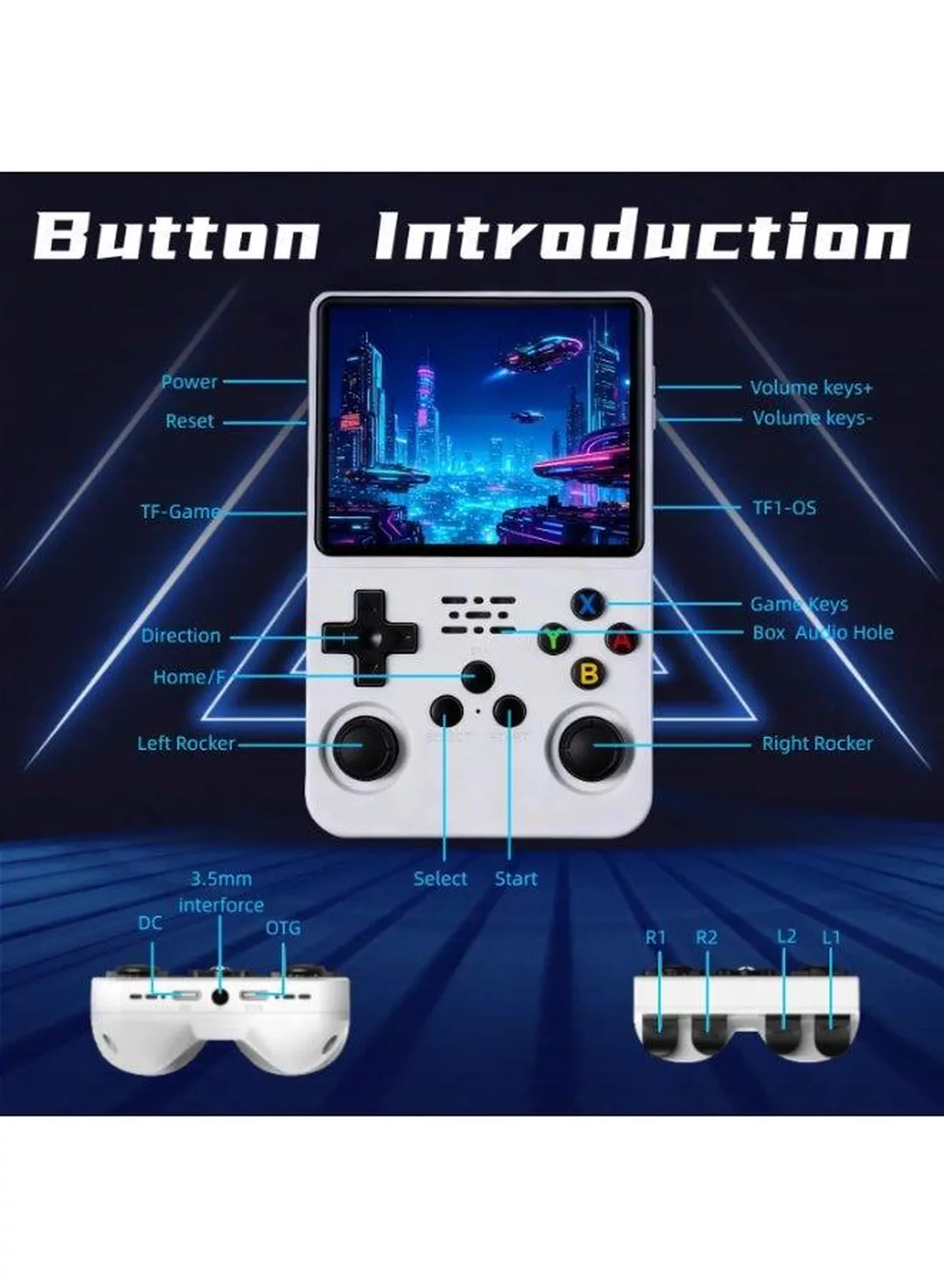 Handheld Game Console with 3500mAh Battery | Portable Retro Gaming Device for Kids & Adults | Rechargeable Mini Game Console | Assorted Color-8-8