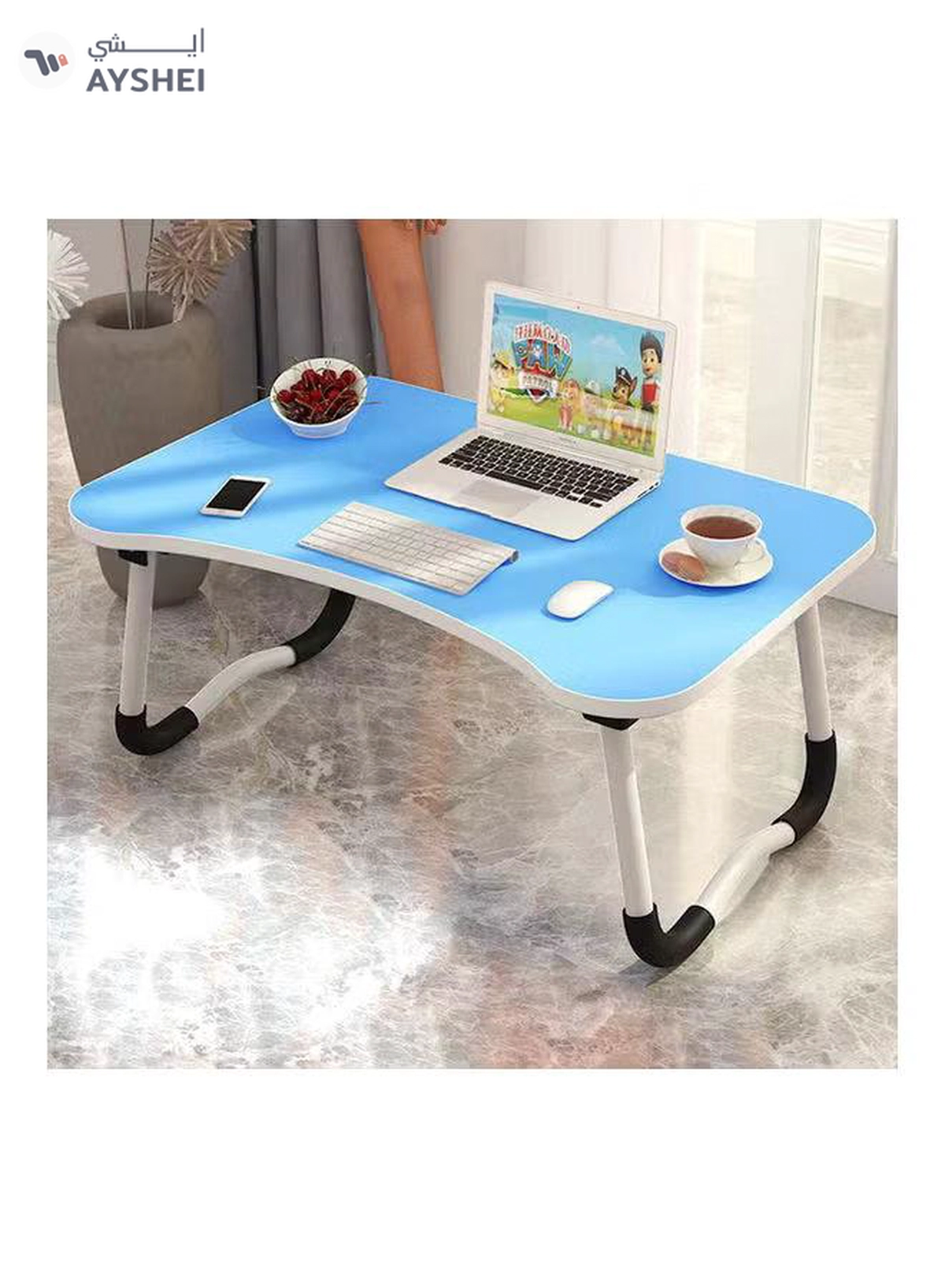 Inder Multifunctional Portable Mini Folding Table Blue-4-4