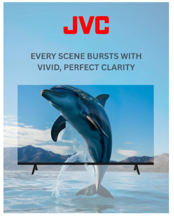 JVC 70 Inch 4K UHD Smart TV Android 15, Edgeless Display, Quad Core Processor, Bluetooth Connectivity, Dolby Audio, Ultra HD LED TV, 1 Year Warranty LT-70N7105 Black