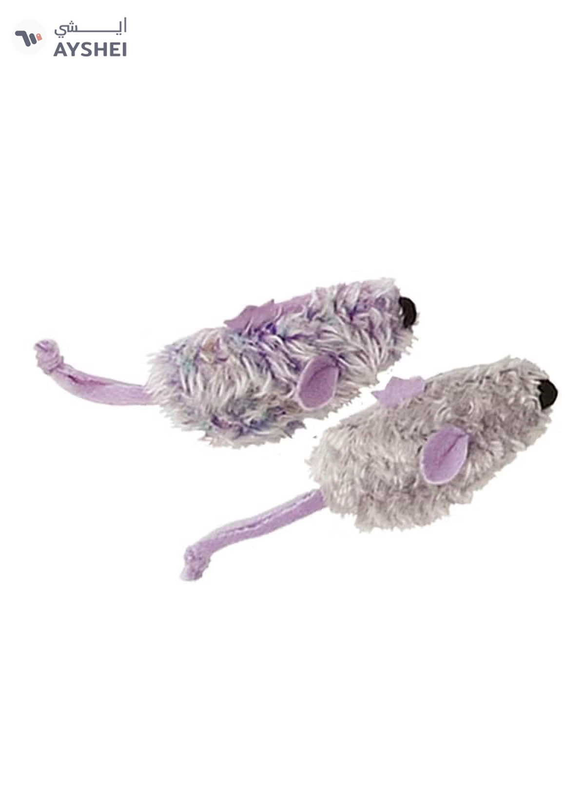 KONG CAT TOY PURPLE & FROSTY GREY MOUSE-1-1