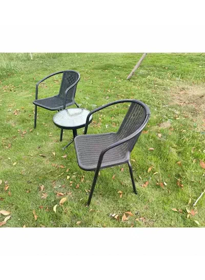 3-Piece Bistro Table Garden Furniture Balcony Furniture Patio Furniture Patio Furniture Outdoor Garden Lounge 1 Table and 2 Chairs for Porches Courtyards Patios Balconies Pool Edges-1