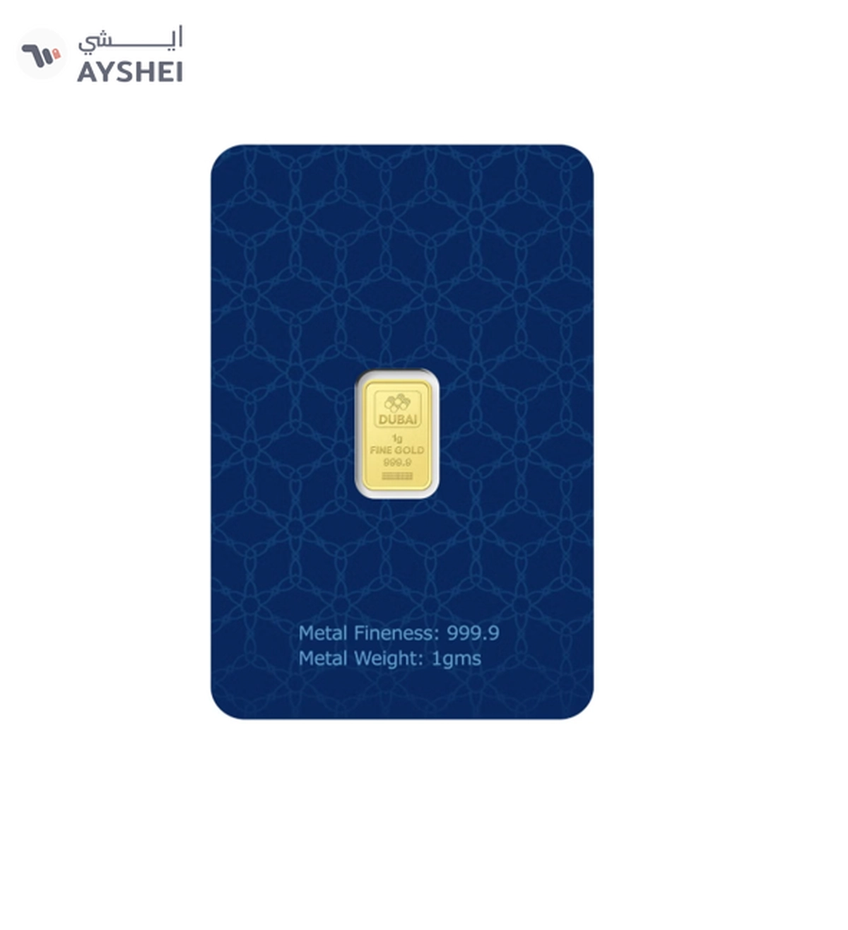 Dubai 1g Pure 999.9 Fine Gold Bar 24KT-0-0