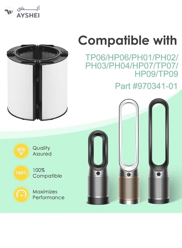 Eworld Replacement Filter for Dyson Air Purifier with Cleaning Brush