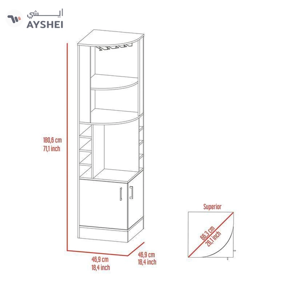 Syrah Corner Bar Cabinet