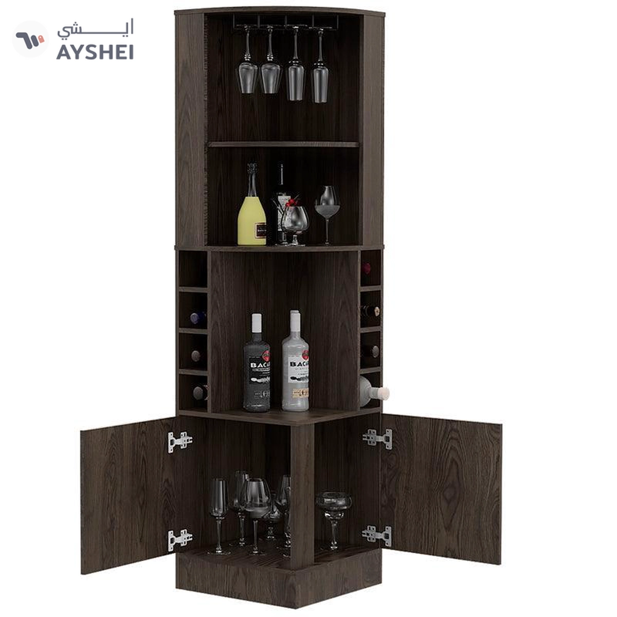 Syrah Corner Bar Cabinet-2-2